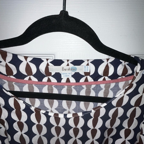 BODEN Geometric Patterned 3/4 Length Sleeves size US 6 - Picture 3 of 3